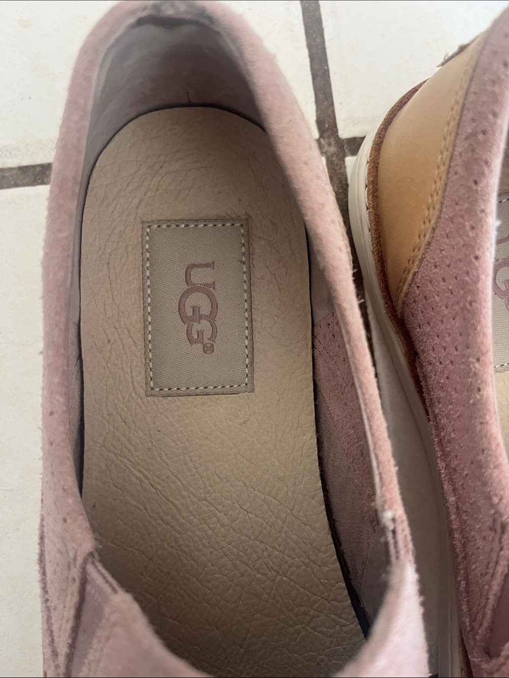 UGG Women's Perforated Slip-On Loafers in Dusty Pink - Picture 2 of 11
